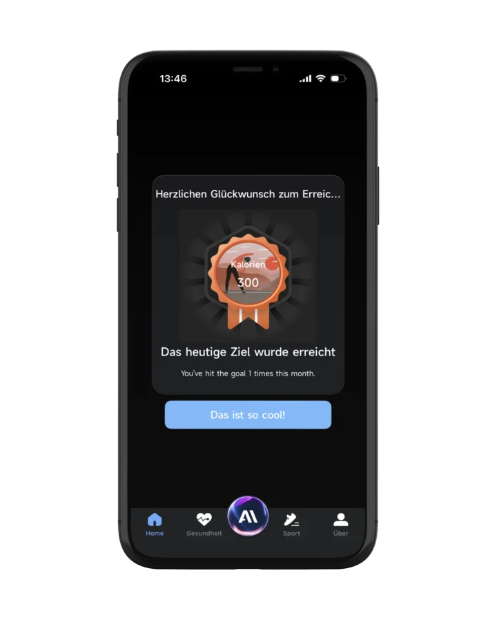 MYnextRING App — Tagesziel erreicht